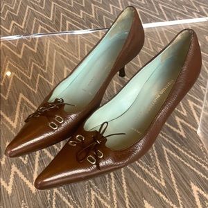 Sigerson Morrison Brown Leather Kitten Heels